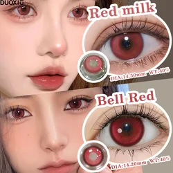 DUOXIU 1 Pair Myopia Color Contact Lenses Colored Pupils Fashion Red and Pink Cosplay Lenses for Eyes Contact Soft Lenses Yearly