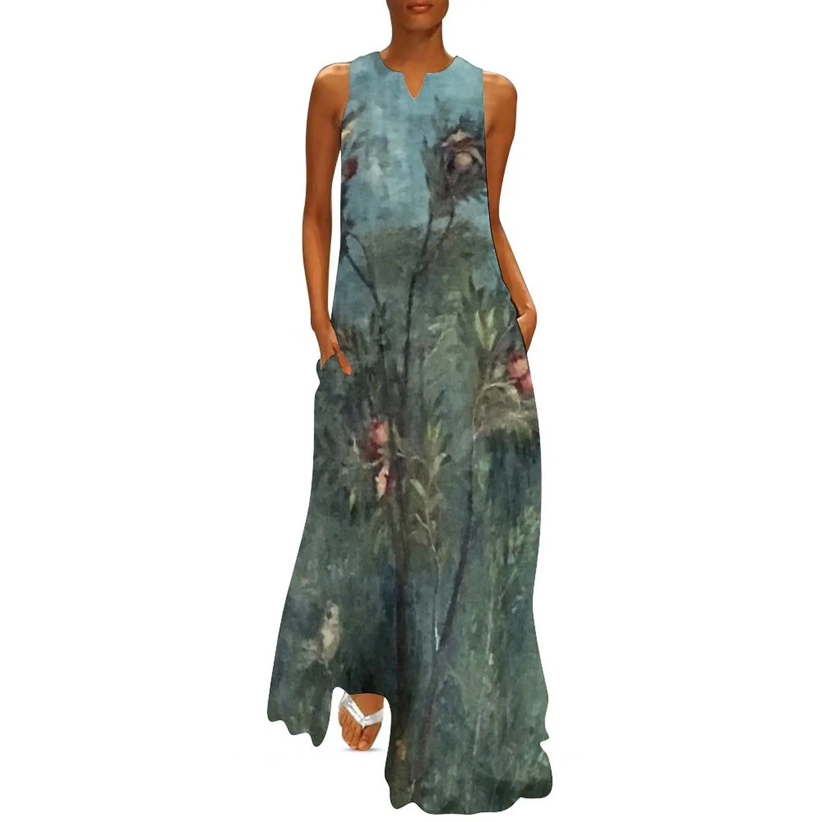 

Ancient Roman Fresco from the villa of Empress Livia Long Dress long dress women ladies dresses for special occasion