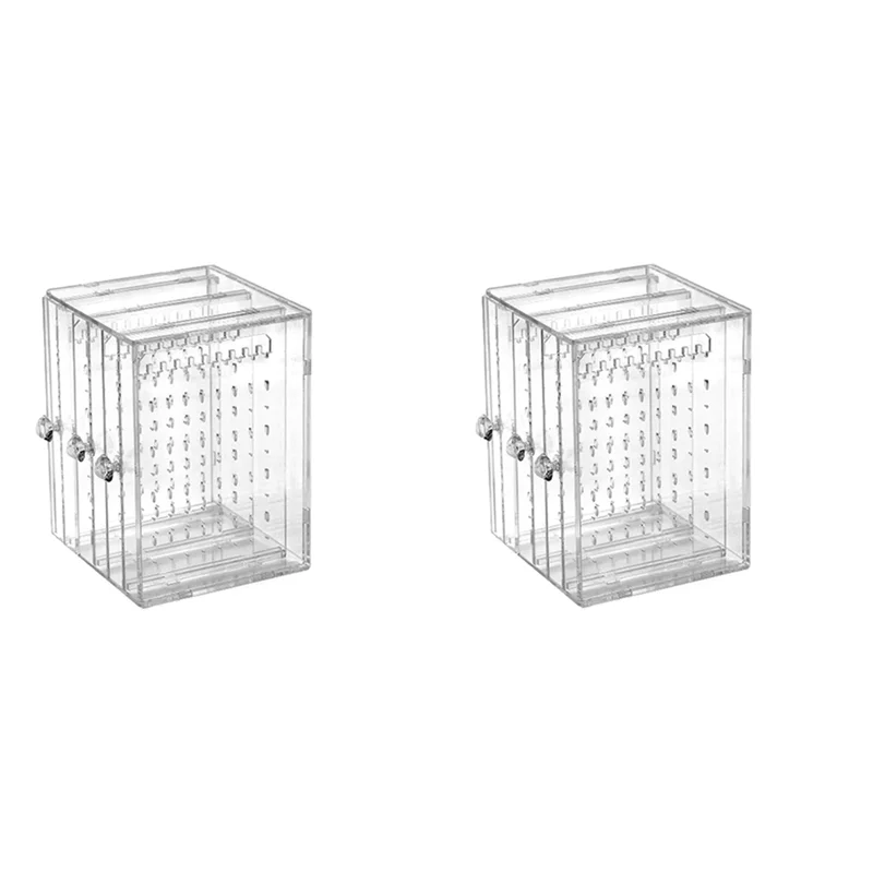 

ABWR-2X Plastic Jewelry Storage Box Earring Display Stand Organizer Holder With 3 Vertical Drawer (Transparent)