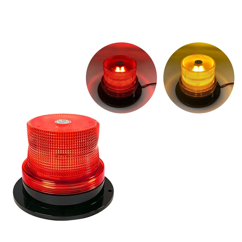 Upgraded 24 High Brightness LED Strobe Beacon Light DC 12-80V Forklift Safety Warning Light with LED Light Source