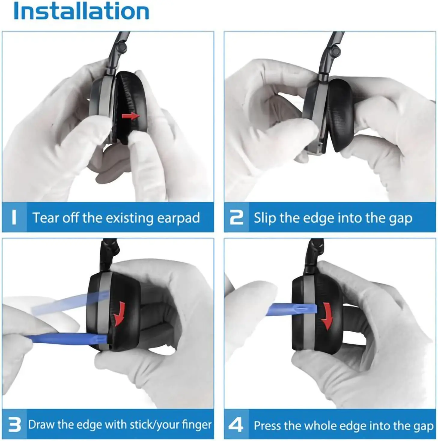 Сменные амбушюры ANC9, четырехкомфортные амбушюры, шумопоглощающие подушечки для гарнитуры, запасная часть для наушников для ATH ANC7 ANC27