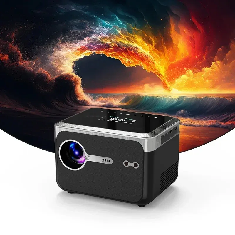 In stock OEM 4k Support Eye Protection Portable Dual Hi-Fi Speakers 5G WiFi Movie Projector Home Cinema Indoor/Outdoor