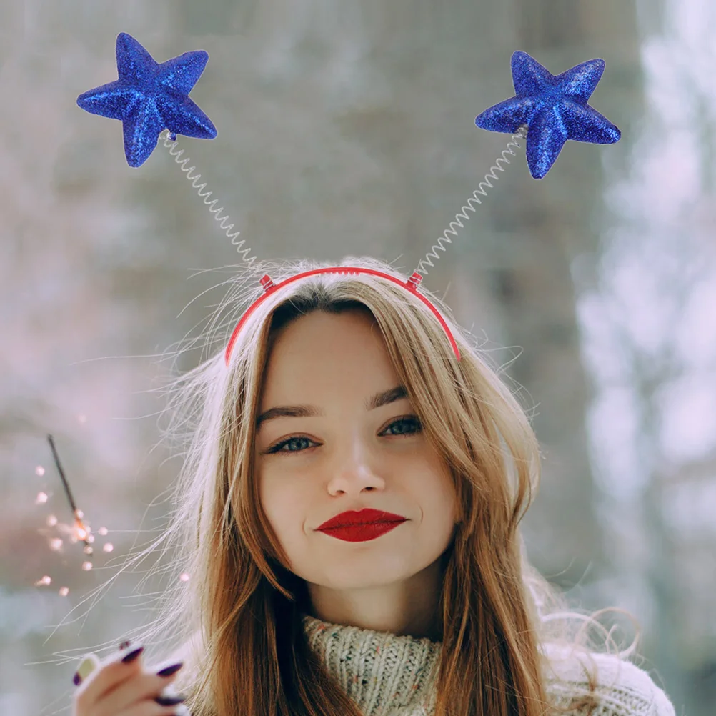 

8pcs Pentagram Hair Hoop Sequined Girls Headband Star Hair Accessories for Proms Photos Special Occasions Birthday Gifts