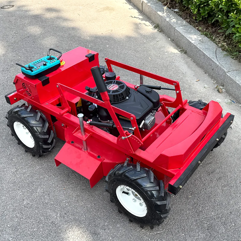 カスタマイズ可能な小型ホイール式リモコン芝刈り機、四輪駆動リモコン式ガーデニング用小型芝刈り機