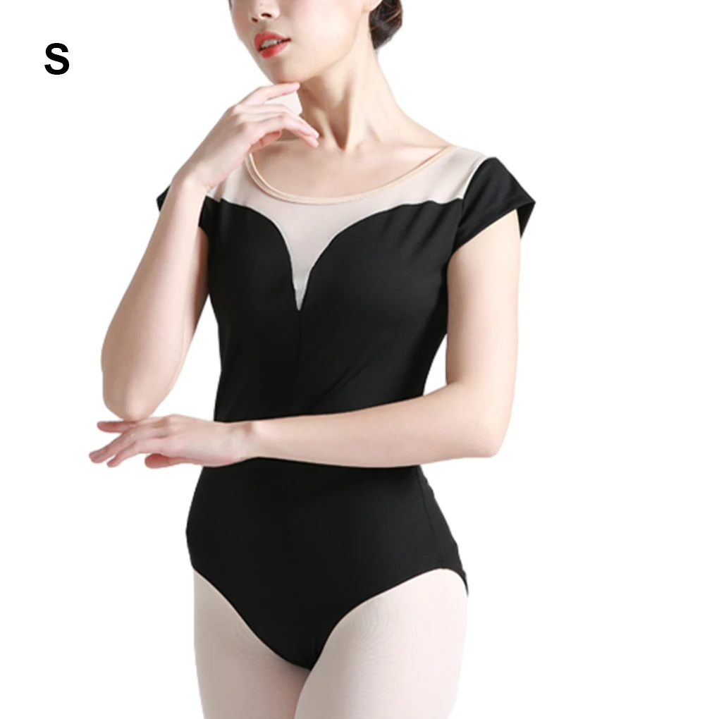 Women Solid Color Ballet Costume Dance Training Bodysuit Ladies Clothes