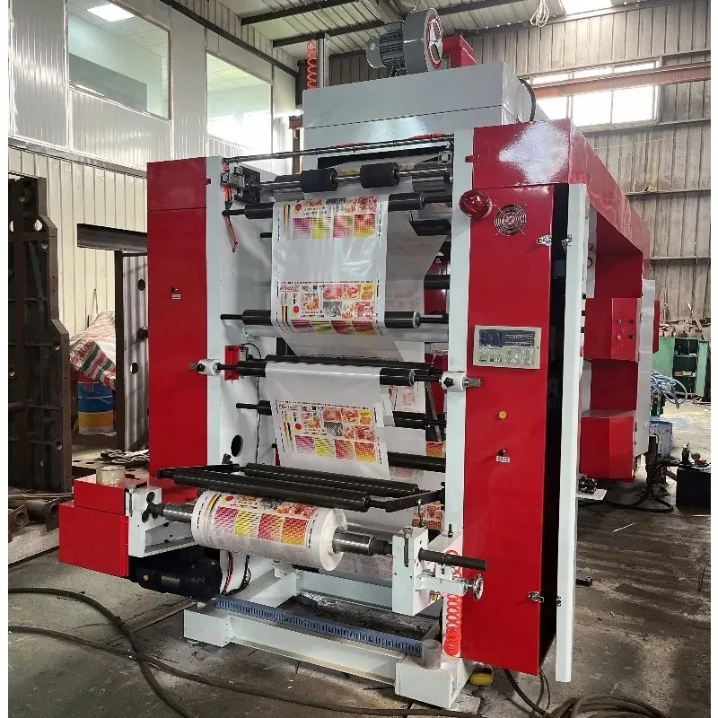YG Customized High Speed 120m/Min 4-Color Automatic Flexo Plastic Bag Printing Machine Multi-Purpose PE PP OPP BOPP Film Shirt P