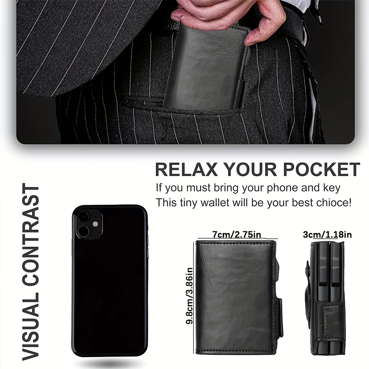 2025 Nieuwe Grote Capaciteit Dubbellaags ID Creditcardhouder Anti Rfid Blokkeren Beschermd Magische Portemonnee voor Mannen Kaarthouder Case