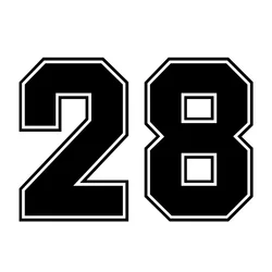 Car Stickers Decor Motorcycle Decals Funny Racing Number 28 Decorative Accessories Creative Sunscreen Waterproof PVC.