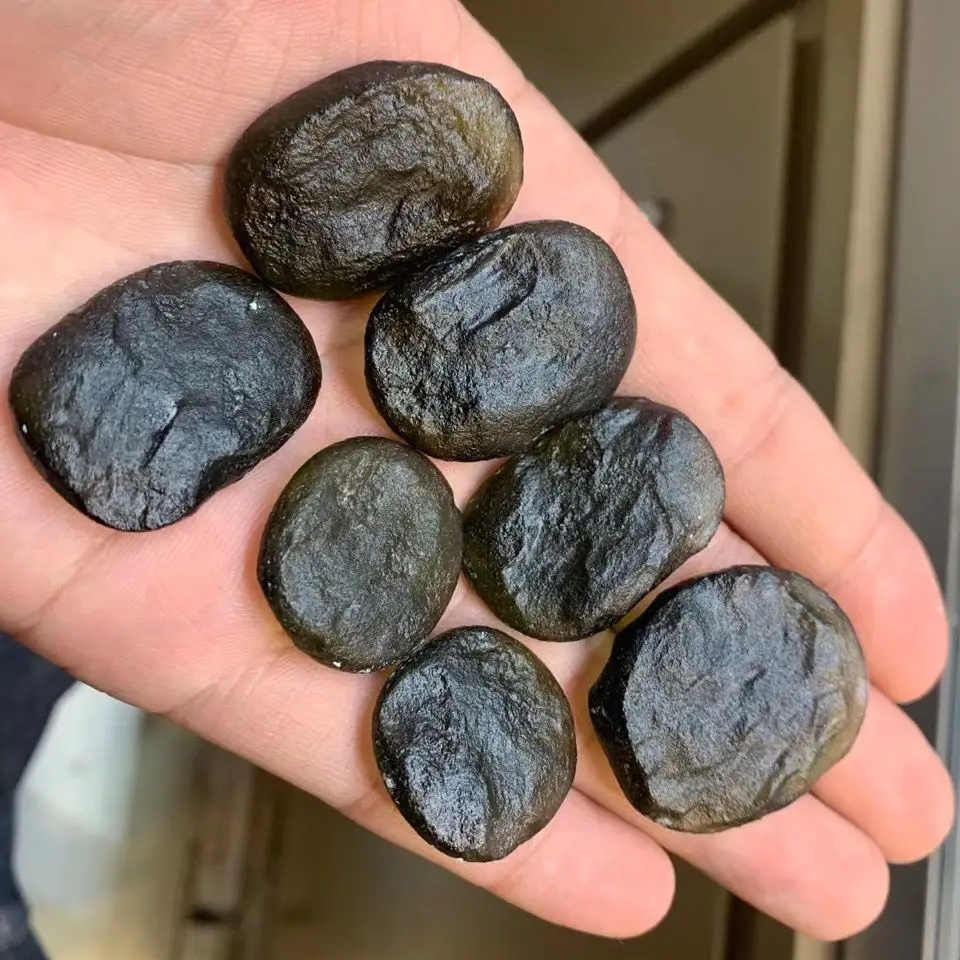 1PC raw natural green Moldavite Rough Stone Czech Meteorite Crystal Energy gemstone for gifts
