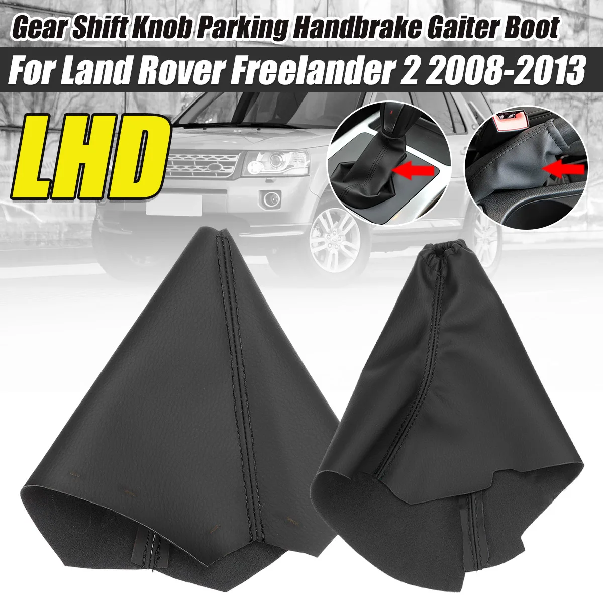 LR006172 LR002758 Gear Shift Knob Gaiter Boot Cover w/Parking Handbrake Dust Cover For Land Rover Freelander 2 2008-2013