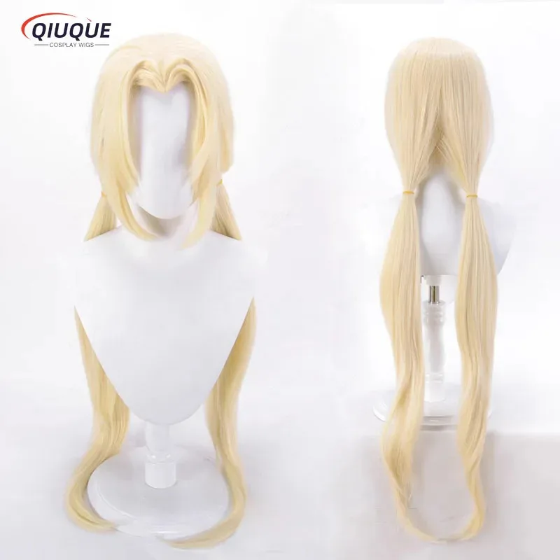 2025 yiyi جودة عالية أنيمي تسونادي تأثيري 100 سنتيمتر طويل مستقيم الأصفر مقاومة للحرارة الاصطناعية الشعر هالوين الباروكات + شعر مستعار C