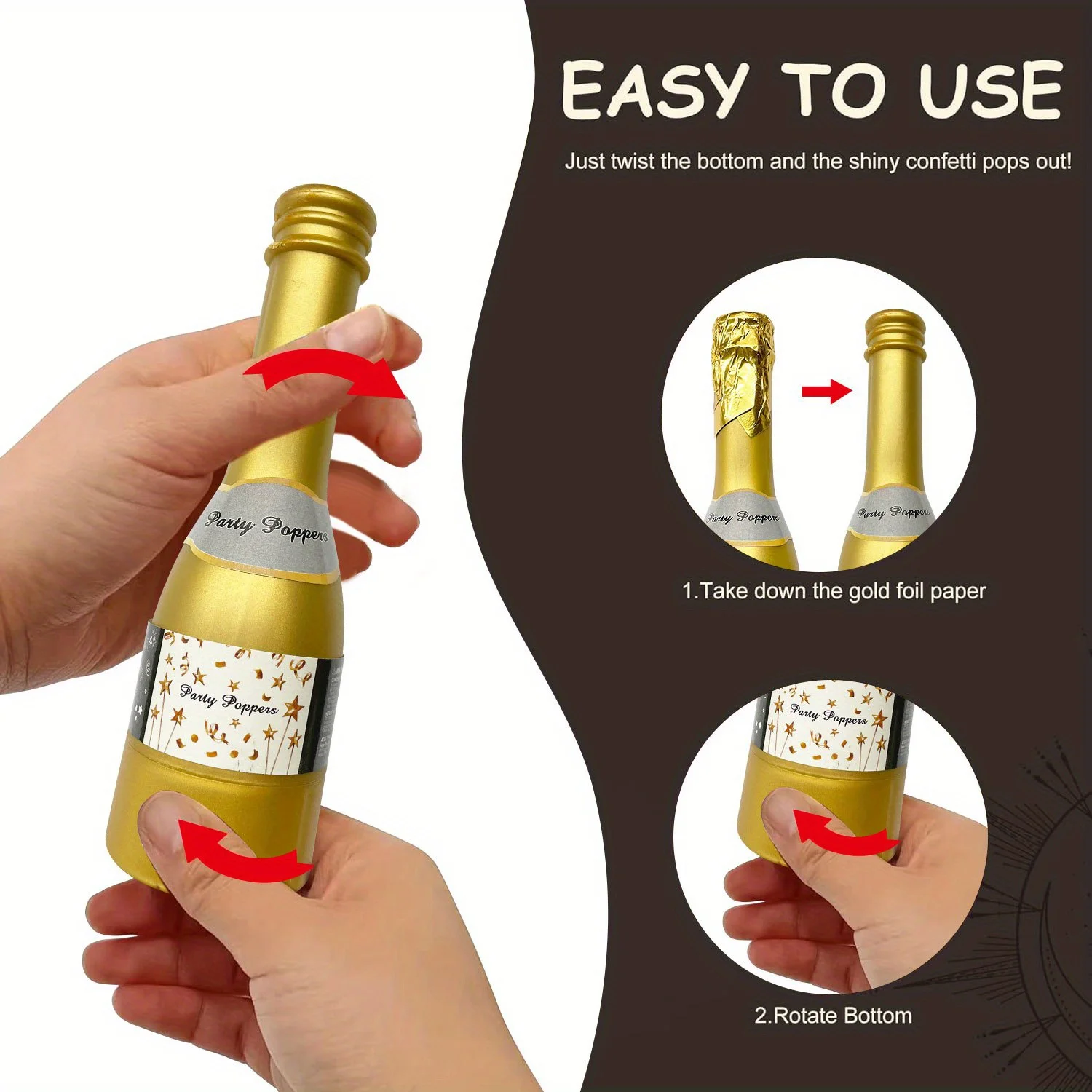 أنابيب هدايا ورقية ملونة باللون الوردي والذهبي والشمبانيا لوازم الحفلات لحفلات الزفاف وأعياد الميلاد وحفلات التخرج والاحتفالات بعيد الميلاد #4