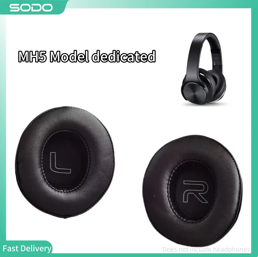1 زوج الأذن منصات استبدال البروتين جلد الأذن وسادة غطاء غطاء للأذنين ل SODO MH5 اللاسلكية باس بلوتوث سماعات