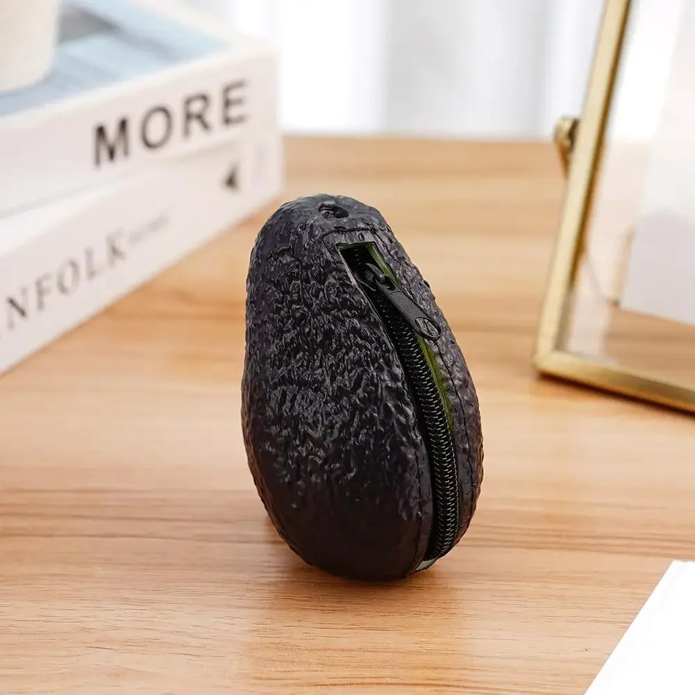 Creative Avocado Shape Mini Coin Purse Wallet Bag Pouch Novelty Portable Storage Girls Fun Handbag Bag Zipper Pocket Gift Z7T8 image 5