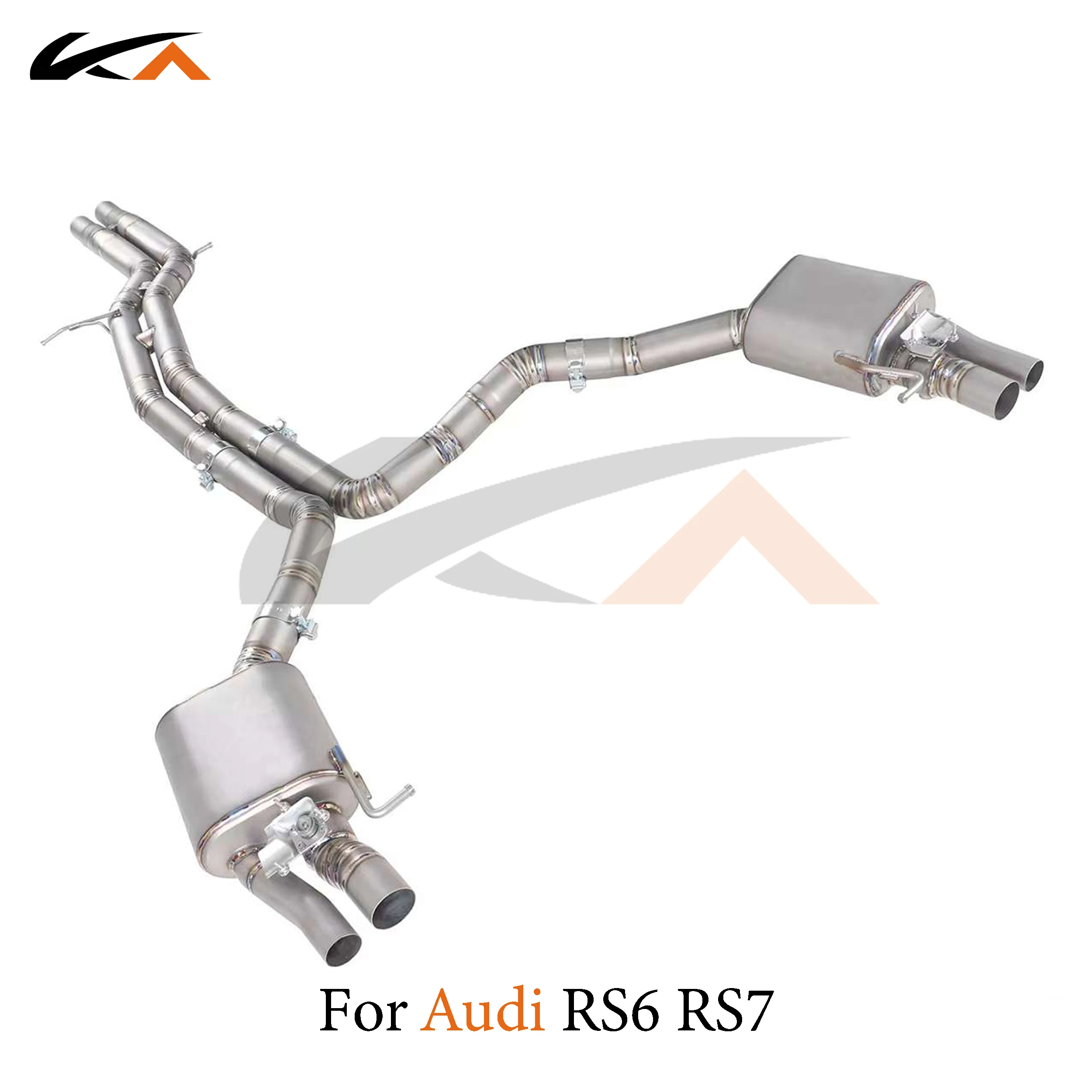 KA Tuning exhaust system parts titanium alloy catback for Audi RS6 RS7 C7 C7.5 4.0T rear section performance muffler valve