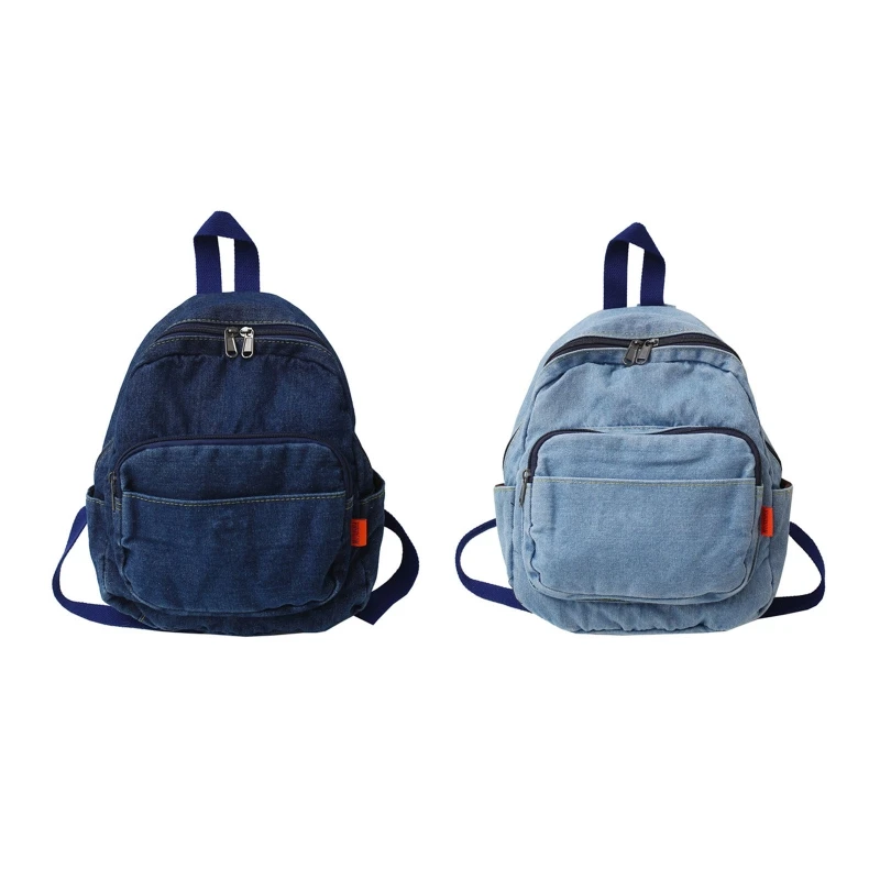 Vintage Denim Backpack School Travel Daypack Shoulder Bags for Teenager Girls