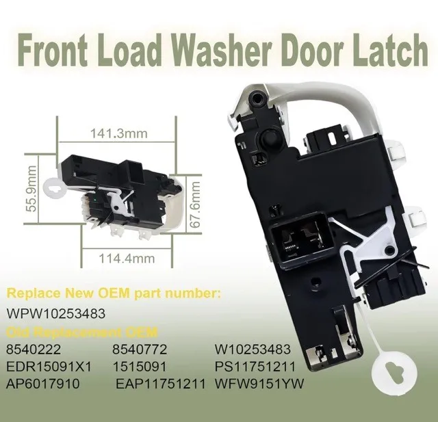 WPW10253483 OEM مفتاح قفل الباب يناسب دوامة W10253483 8540772 8540 #2