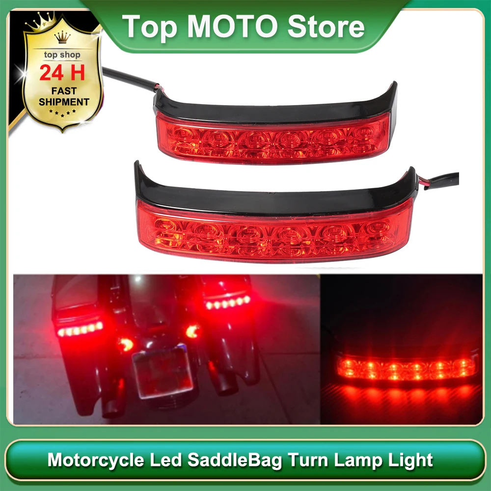 

Motorcycle Led Saddlebag Turn Lamp Light Run Brake Light For Harley Touring Road King Street Glide FLHR CVO Limited 2014-2022