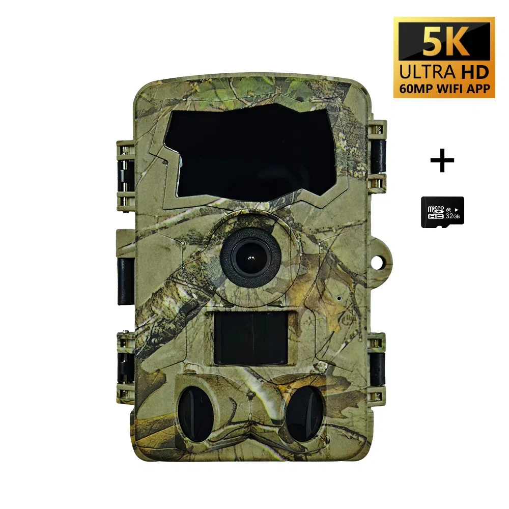 

5K HD Infrared Hunting Camera - Night Vision, 32GB SD Card, USB-C, Weatherproof for Wildlife & Home Security