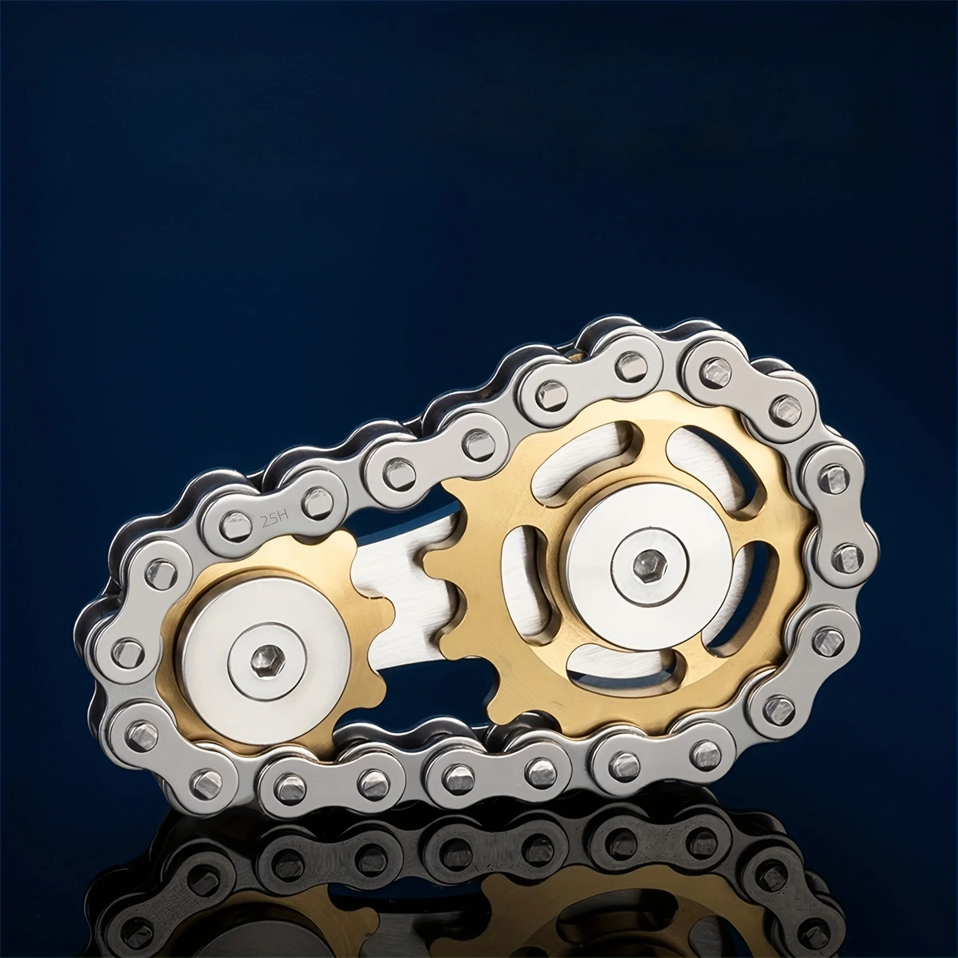 Sprockets Flywheel Fingertip Gyro Sprockets Chains Gyro Metal Stainless Steel Durable Mechanics EDC Spinner Toys For Adult Kids