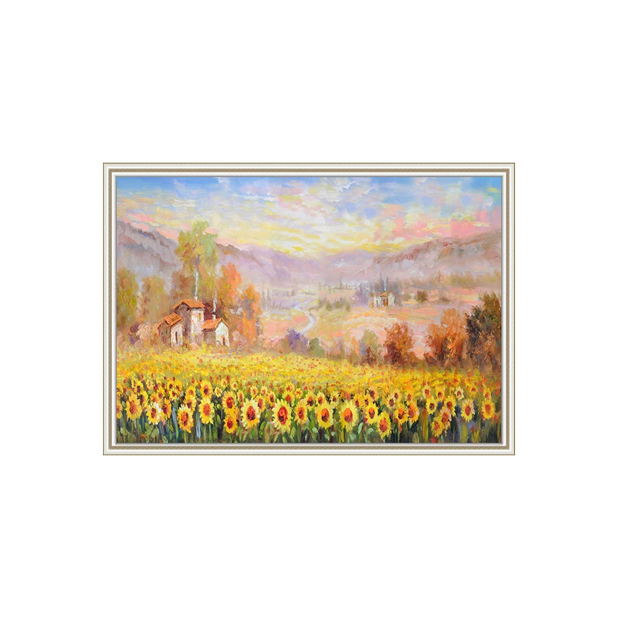 Painting Factory Handmade Village Landscape Oil Painting