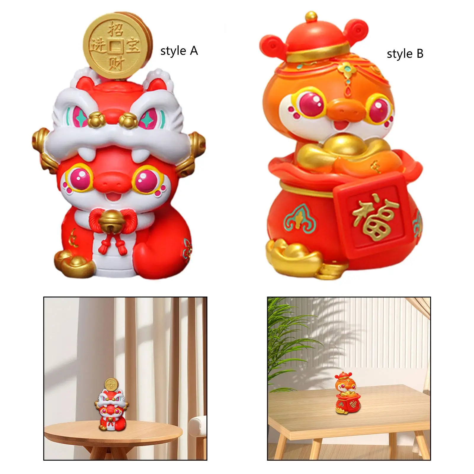 Snake Piggy Bank Coin Money Bank Resin Figurine Saving Box for Christmas Bedroom