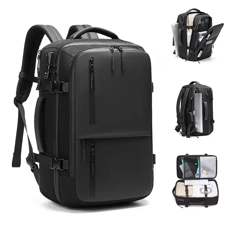 Large Capacity Men Business Travel Backpack With Code Lock Multi-Layer Anti theft 15.6 Inch Laptop Bag Brand School Bags