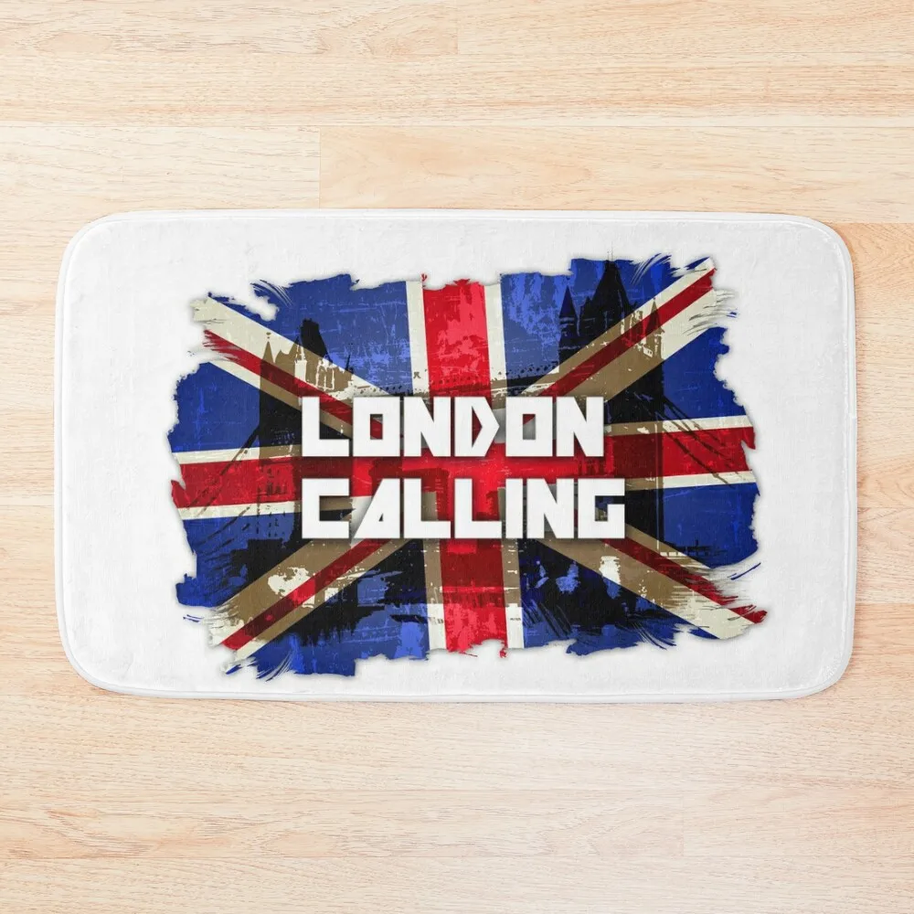 London Calling Flag Uk Bath Mat Home Entrances Bath Carpet Mat