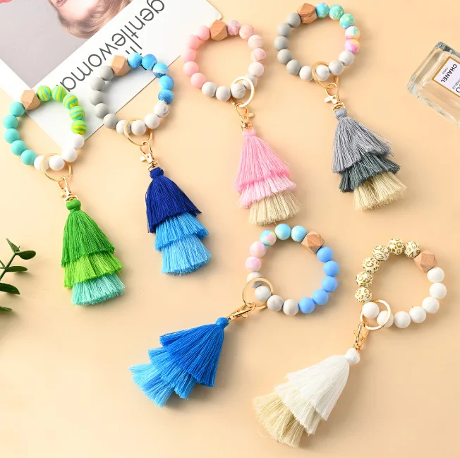 Hot Selling 50PCS 2CM Mini Tassel Polyester Rayon Curtain Metal Cap Ear Clothing Key Chain Bag Pendant Accessories