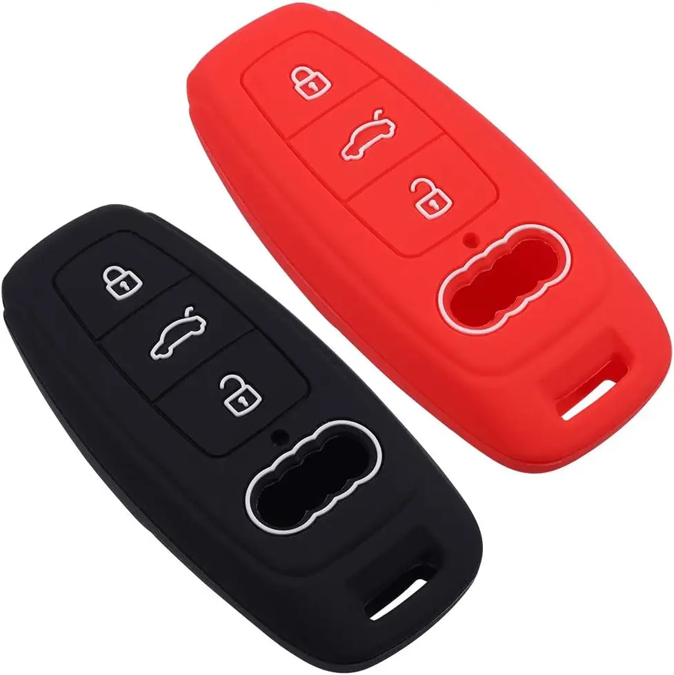 Key Fob Cover Case for Audi 2023 2022 Q4 Q7 A6 E-Tron A6L A8L A6 A7 Q8 Car Keychain Key Holder Shell Accessories