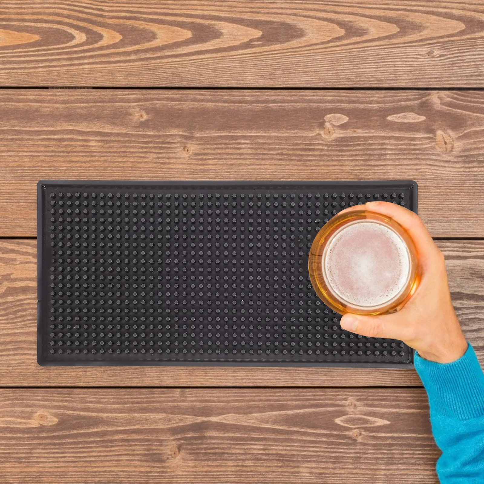 

Rectangle Thick Silicone Mat Non- Coaster Practical PVC Cup Pad Heat Resistant Household Ware Kitchen Placemat