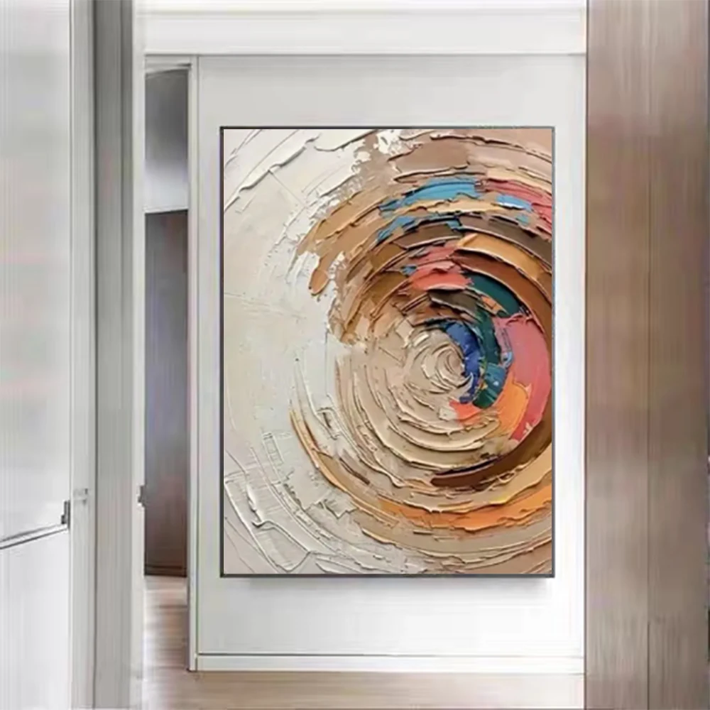 Hand Painted Modern Abstract Palette Knife Oil Painting On Canvas Big Ben London City Landscape Buckingham Wall Art Home Decor