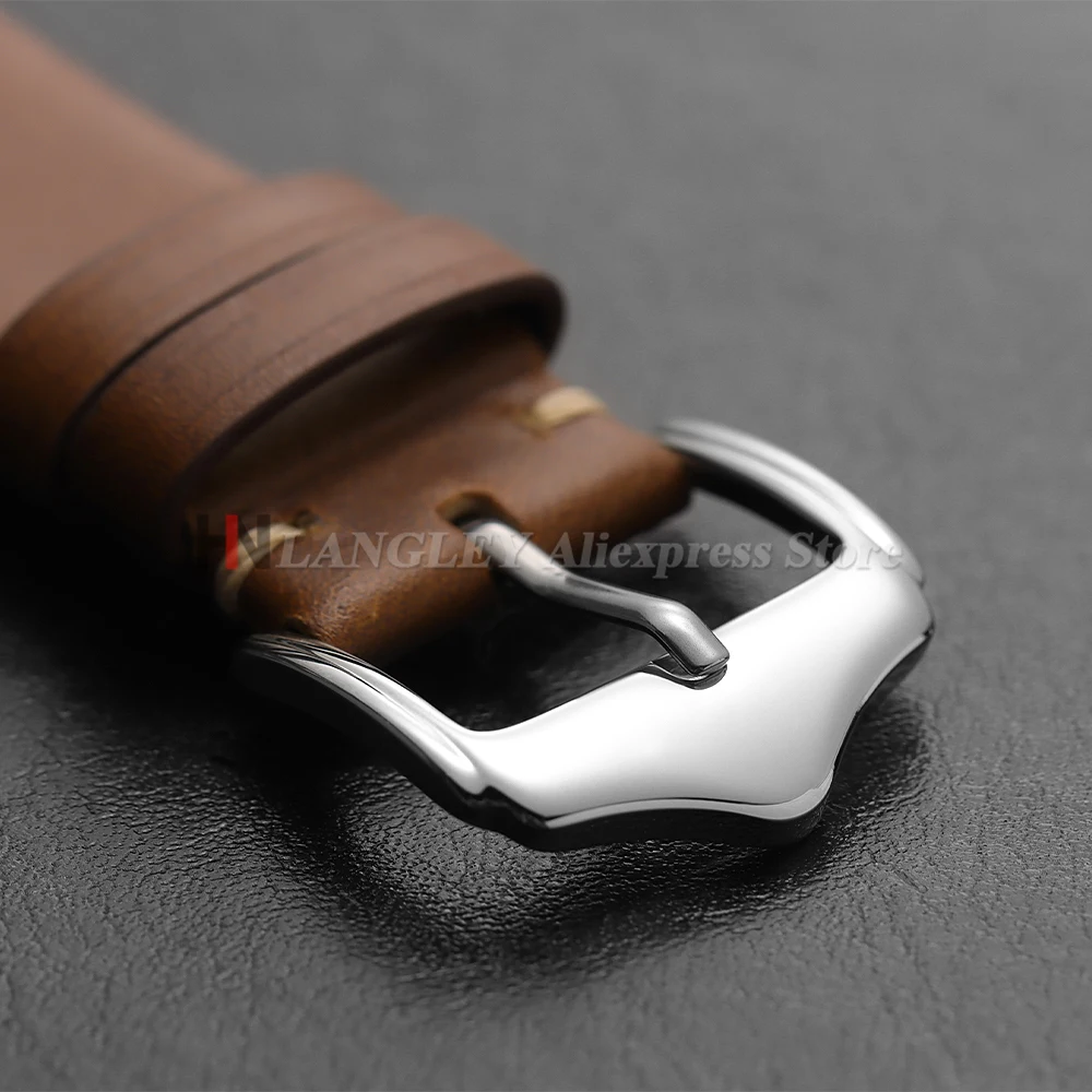 Fivela de relógio de aço inoxidável, pulseira de botão, fecho de pino para pulseira de relógio, fivela de substituição, 16/18/20mm, acessórios de relógio polido