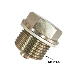 1pcs M14 x 1.5 M12 M16 M18 M20 Magnetic stainless steel Oil Drain Plug Sump Drain Nut Bolt with Copper Gasket Car Accessories