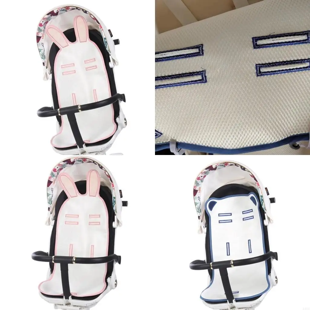 

K8GF Universal Baby Pushchair Cooling Pad Ice Silk Liner Summer Soft & Breathable Pram Cushion Mat for Strollers