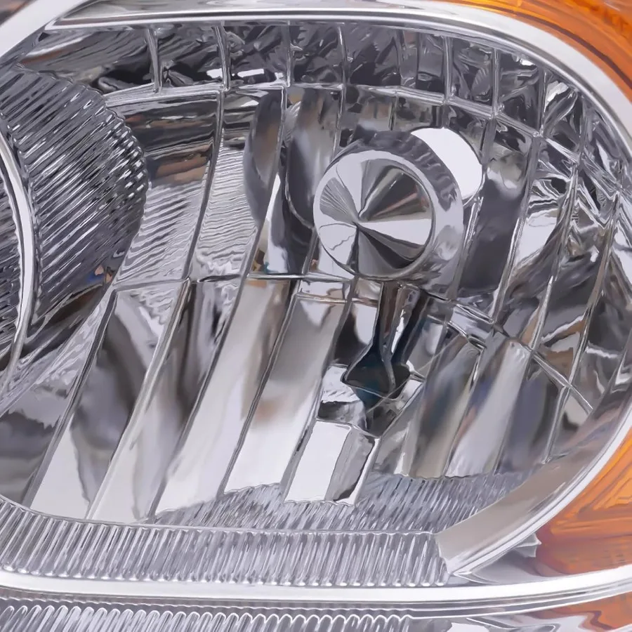 مجموعة مصابيح أمامية متوافقة مع 20092012 RAV4 كروم W مجموعة استبدال المصابيح الأمامية العنبر للسائق والراكب الجانب E