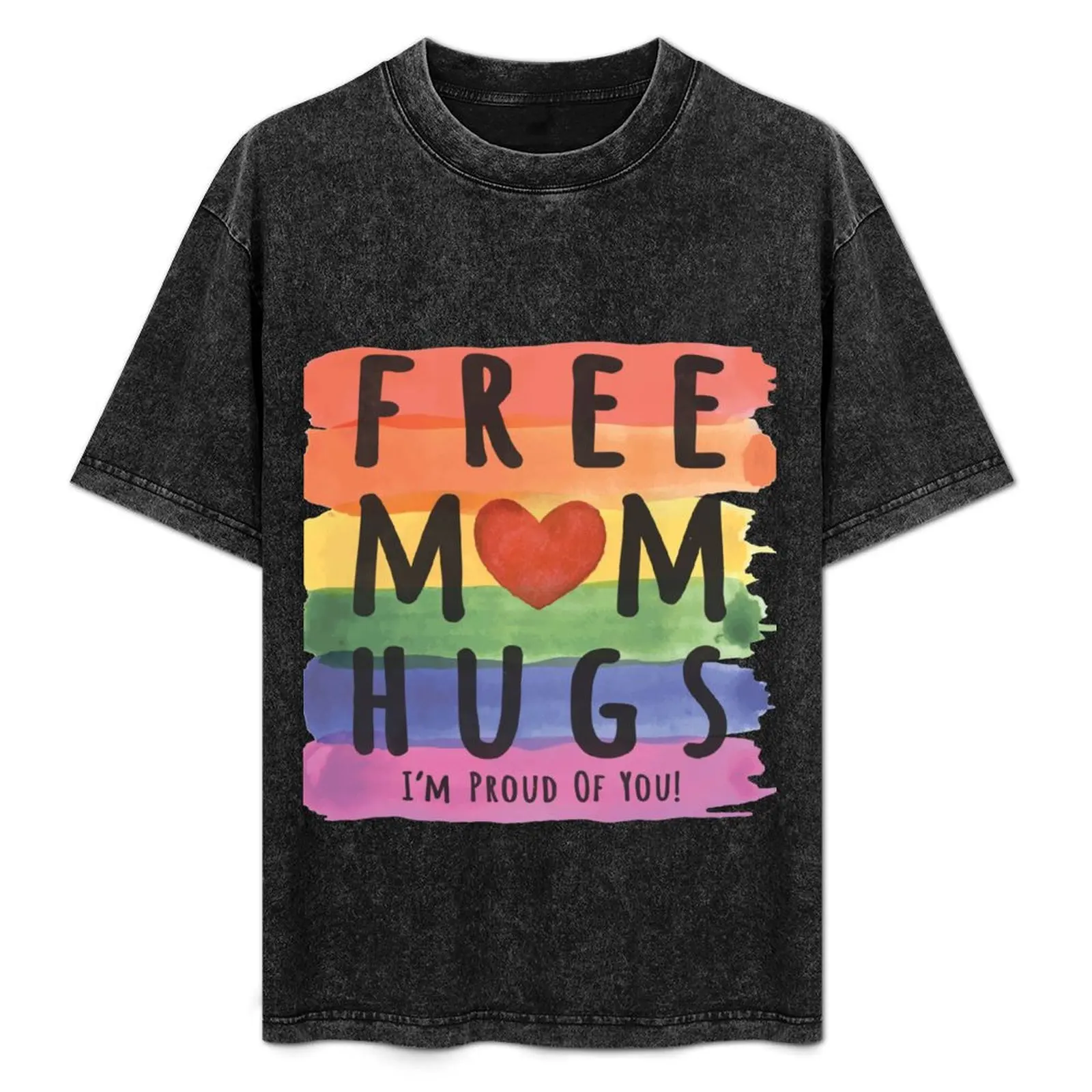 

Free Mom Hugs LGBTQ+ Pride (Square) T-Shirt Tough Fabric Work Tee