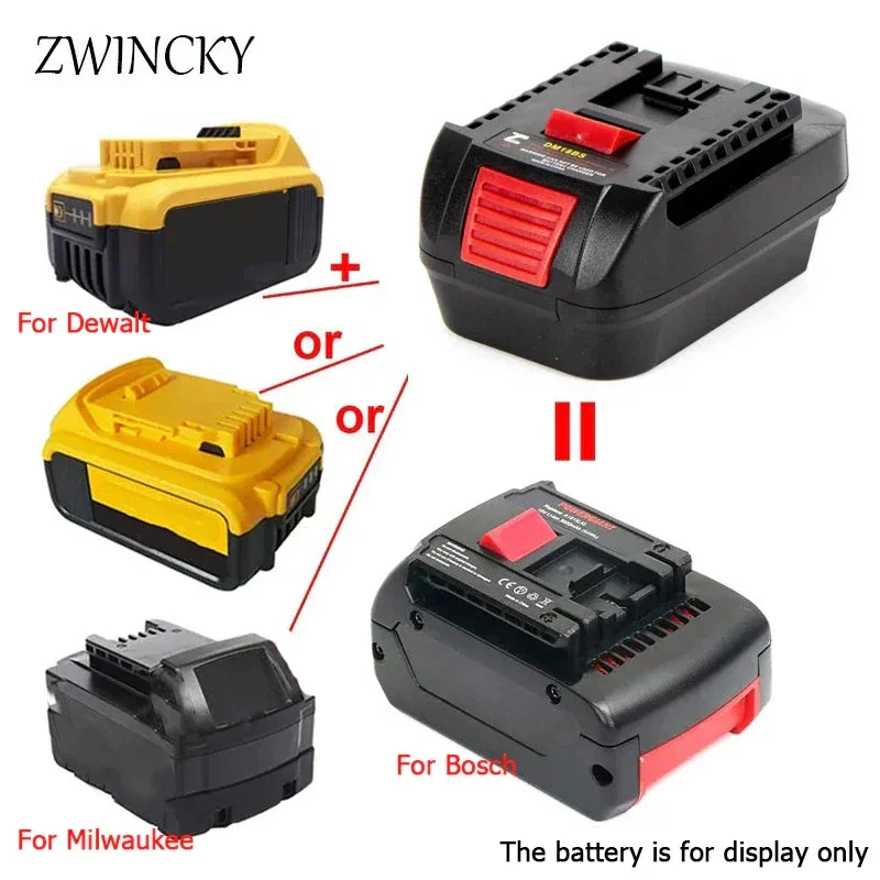 DM18BS Battery Converter Adapter For BOSCH 18V Power Tools Battery Compatible For DeWalt For Milwaukee 18V 20V Lithium Batteries