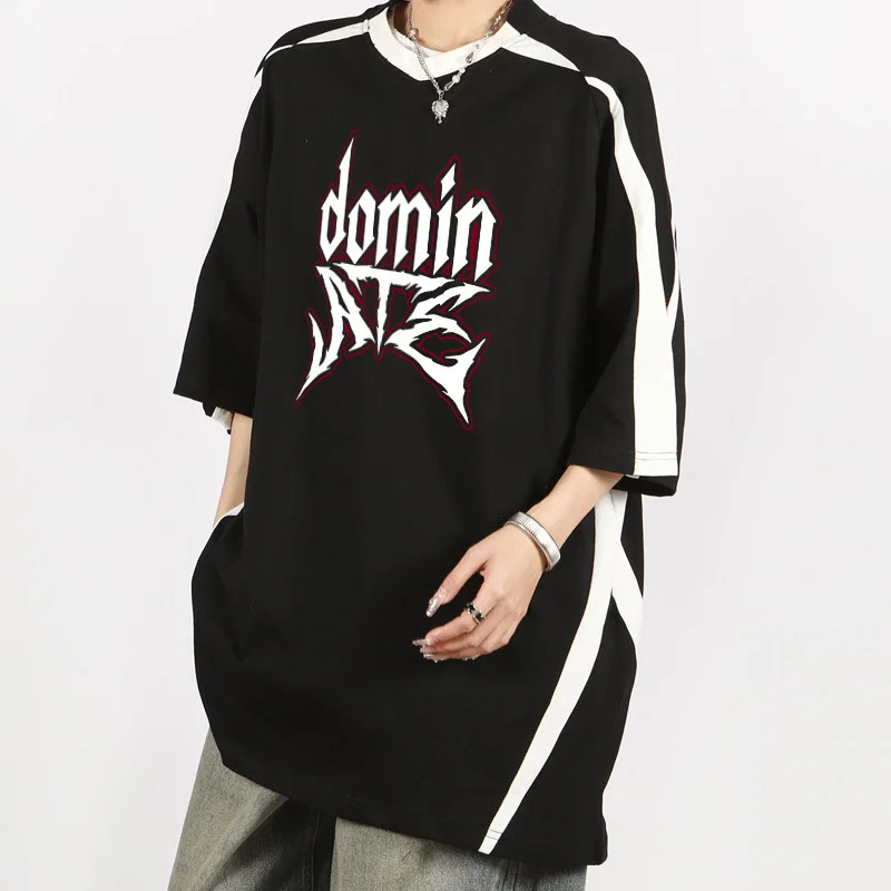 DominATE Merch shorts Women Men Short Sleeve Oversized T Shirts Casual Fashion Street Loose Cotton Pullover shorts Tees