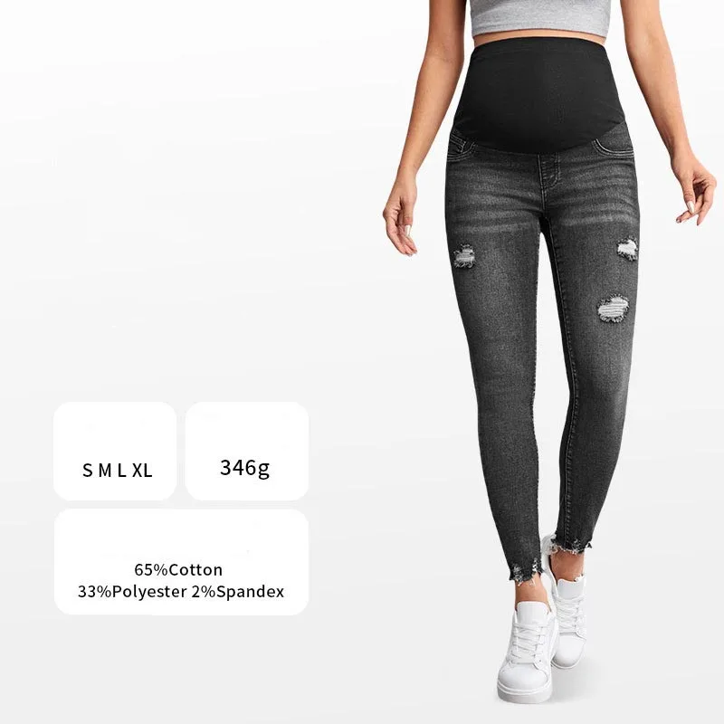 Maternity Jeans Pants Pregnant Women Nursing Long Prop Belly Legging Skinny Clothes for Pregnancy Trousers