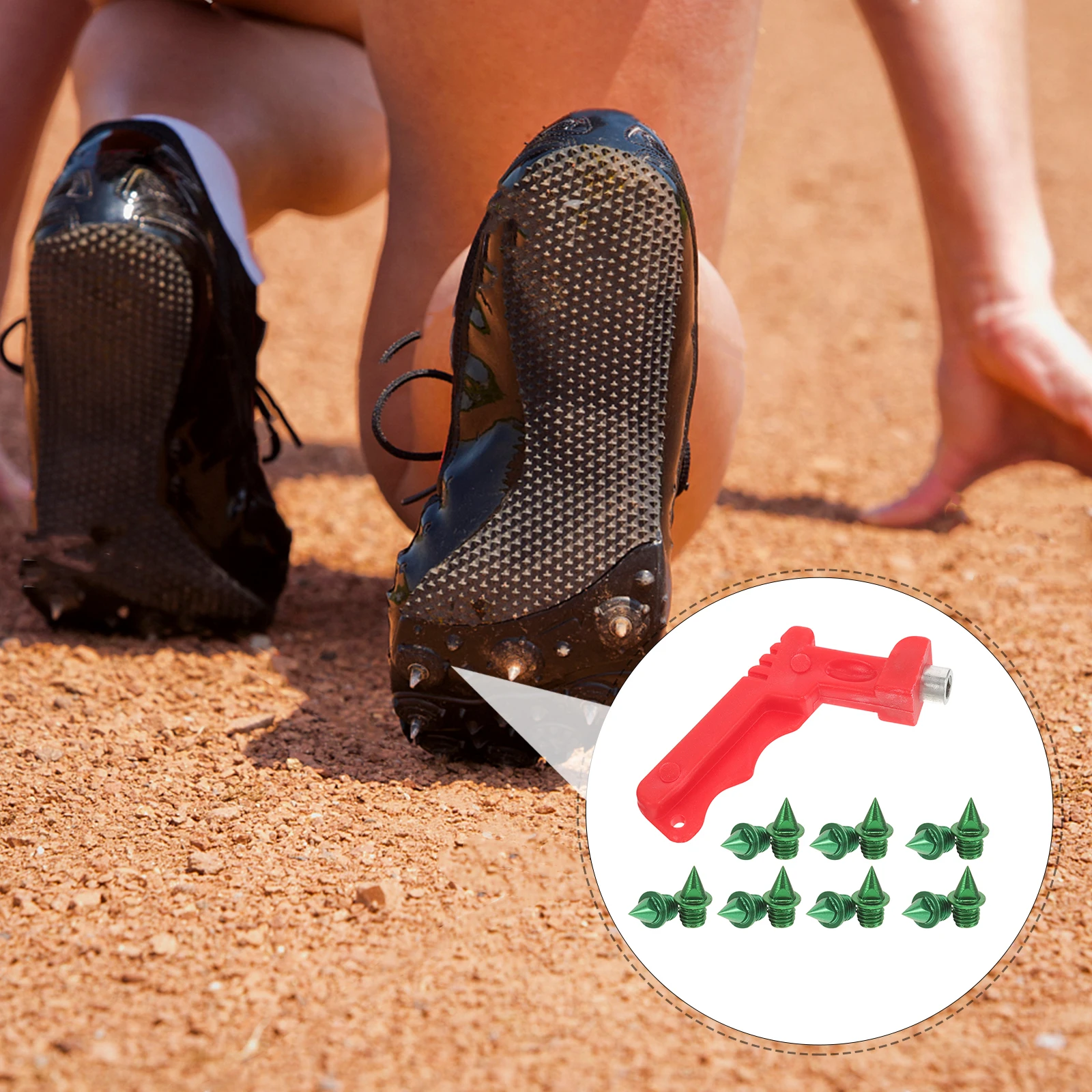 

1 set Golf Shoe Shoe Spikes Studs Men Green Replacement Tool Aluminum Anti Skid Speed Training Hiking