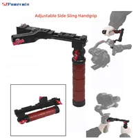 Powerwin Adjustable Side Sling Handgrip Wood Foldable Handle Rail Clamp Cold Shoe Mount for DJI Ronin RS3 RS4 PRO RS2 RSC2