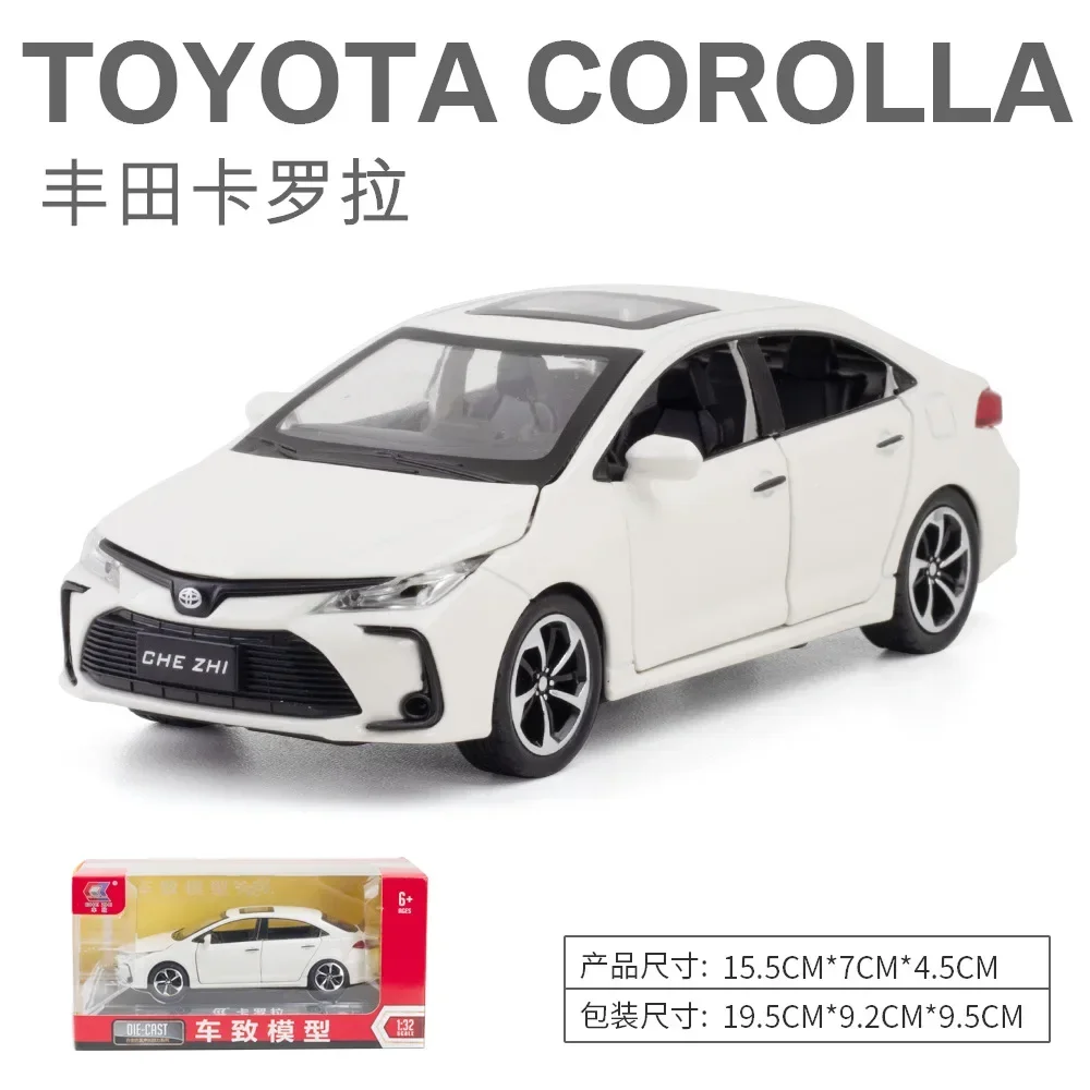 1:32 Toyota COROLLA High Simulation Diecast Metal Alloy Model car Sound Light Pull Back Collection Kids Toy Gifts E185