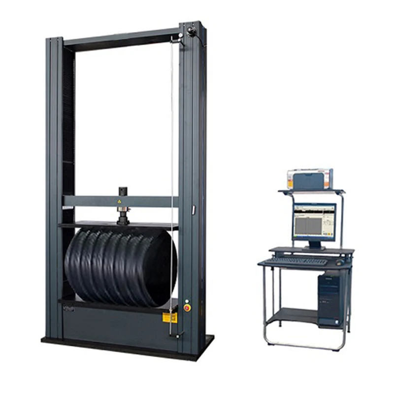 Hong Jin Microcomputer Control Ring Stiffness Testing Machine Mpp Plastic Pipe Ring Stiffness Testing Machine