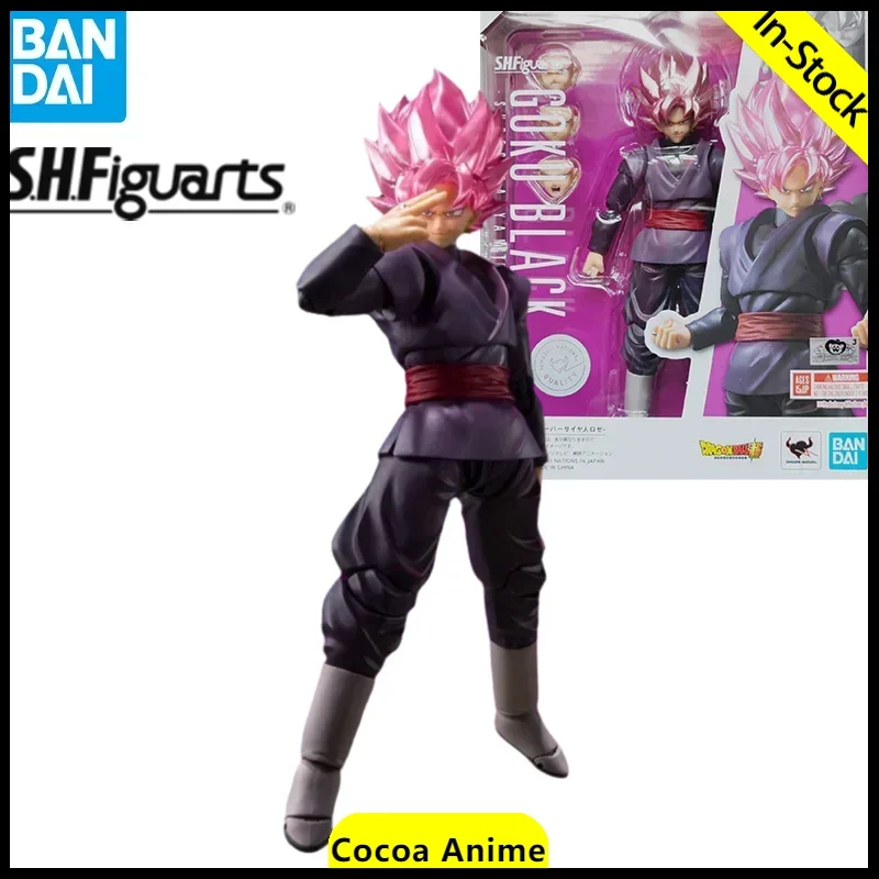 

In Stock Original Genuine Bandai S.H.Figuarts Dragon Ball Super Saiyan Rose Goku Black Zamasu Anime Action Figure Model Toy Gift