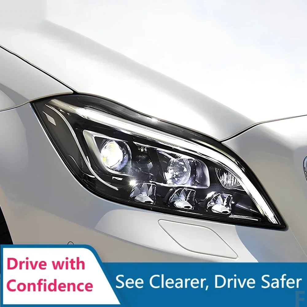 

Светодиодные автоматические фары в сборе для Benz CLS 220 260 320 400 2012-2017 W218 C218, обновление, новый стиль, линзы проектора, автомобильные аксессуары