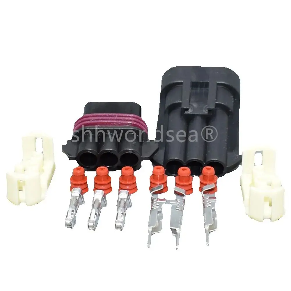 shhworldsea 3 Pin 1.5mm  male female12059595 12129946 Auto Electrical Connector Plug Bearing position sensor connector Fuse box