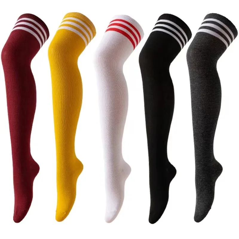

Thigh High Socks Striped Women Sexy Long Stockings Female Over Knee Socks Nylon Women'S Leg Warmers