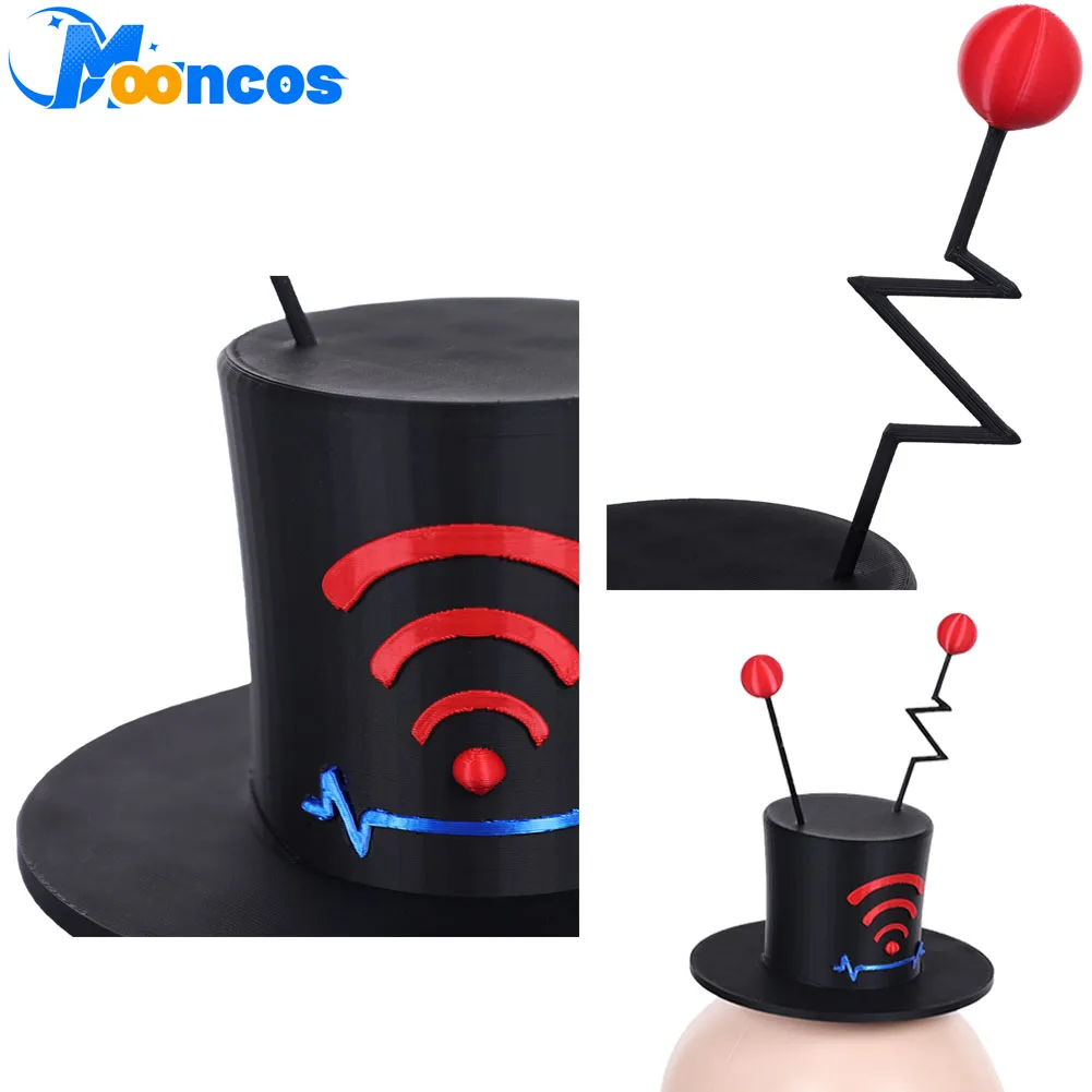 

Anime Cartoon Hell Inn Hotel Vox Hat Cosplay Costume Accessories Hats for Adult Fantasy Roleplay Headwear Halloween Decor Props