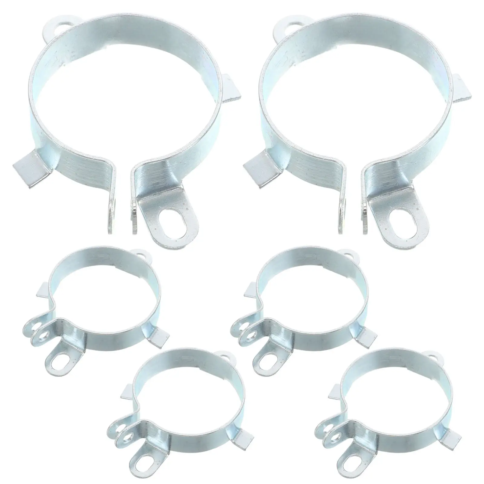 6Pcs Electrolytic Capacitor Retaining Clamps Metal Mounting Bracket Dual Hole Fixing Clamp for Pcb Audio Electronics Power
